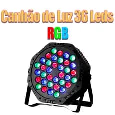 Canhão Refletor 36 LEDs RGBW Profissional 36W MiniMen Bivolt | MM-T114