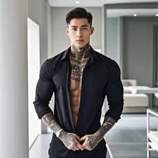 Camisa Social Masculina Manga Comprida Slim Fácil lisa L001
