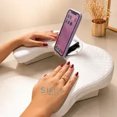 Apoio de Mão Arredondado Sirius Nails com Suporte para Celular – S38