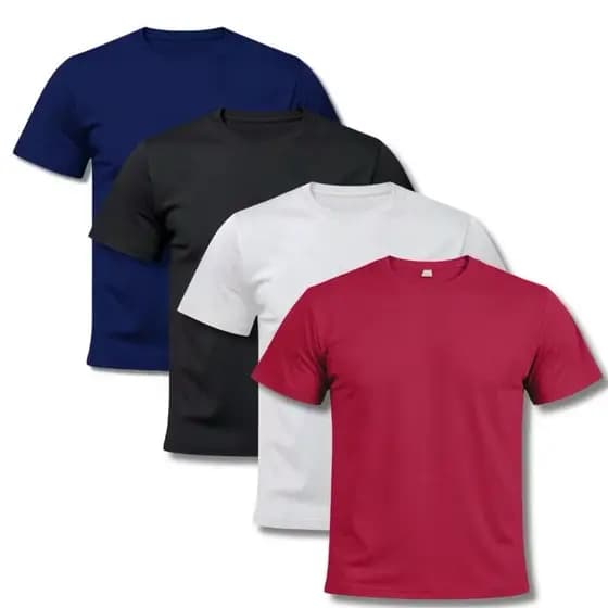 Kit 4 Camisetas Masculinas 100% Algodão Linha Premium