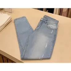 Calça Skinny Jeans Cintura Média Feminina lavagem clara
