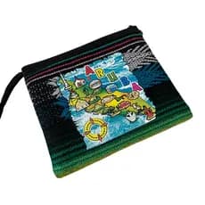 Porta moeda bolsa multiuso boho mapa Aruba