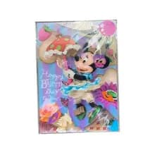 Cartão de aniversário happy birthday 3D Minnie
