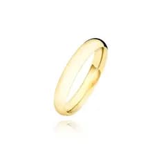 Aliança de Ouro 18k Feminina Anel Liso 3mm Banhada a Ouro 18k