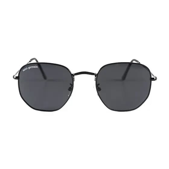 Óculos de Sol Preto Hexagonal Quadrado Harbor Full Black UV
