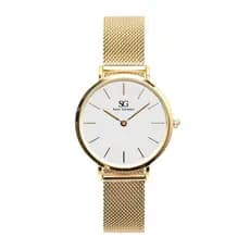 Relógio Feminino Dourado Saint Germain Chelsea Gold 32mm Fundo Branco