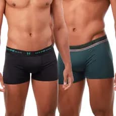 Kit 5 Cuecas Boxer Box Masculina de Microfibra Lisa Cuecas Hype Man