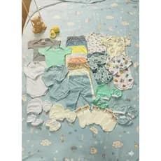 Kit Enxoval de Bebê 34 Peças – 100% Algodão