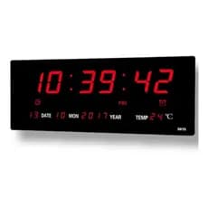 Relógio De Parede Digital LED Grande 36cm Termômetro Calendário Alarme Academia Escritório Bivolt