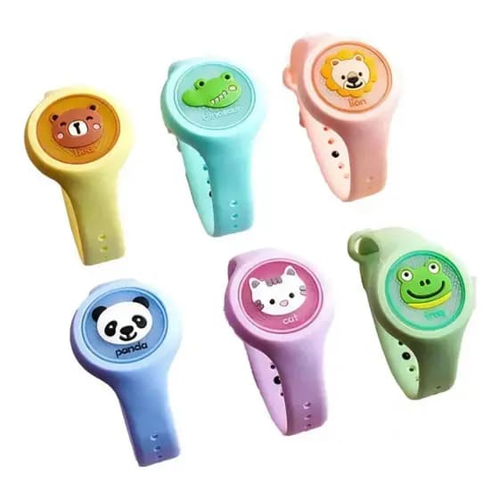 Relógio Pulseira Repelente Infantil Led Desenho Natural Citronela Anti Mosquito Baby 🦟⌚✨ top