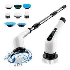 Esfregão Elétrico Giratório Portátil S Fio 8 Em 1 Limpeza Pesada Banheiro Vidro Chão Recarregável 🧼✨ top