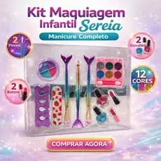 Kit Maquiagem Infantil Completo Estojo Paleta Batom Pinceiss top