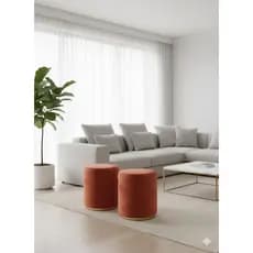 Kit 2 Puff Terra Para Sala Quarto Provadores Descanso para os Pes