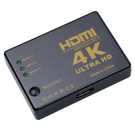 Switch Hdmi Retângulo 3x1 4k X 2k 3d Porta Hub Hdmi Switcher Switches Hd1080P