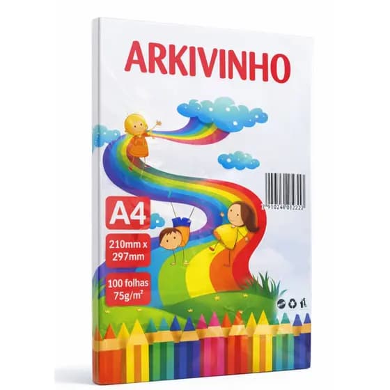 Kit folhar A4  Papel Arquivinho Sulfite A4 210mm x 297mm Branco ,75g/m²Alto Qualidade