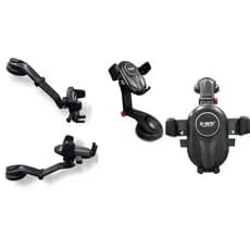 Kit 2 Suportes Celular Gps Carro Veicular - Trava Automática Ajustável  uso no painel de carro ou para brisa