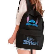 Mochila e Estojo Stitch Bolsa Feminina Dia A Dia Super Estilosa