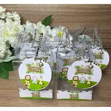 Caixa de acetato modelo Maleta 6x5x5 cm Personalizada com tag e corrente (qualquer tema)