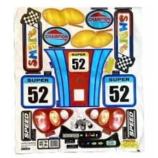 Cartela de Adesivos Etiqueta Decorativa Colante Smart Passeio e Pedal 589 Brinquedos Bandeirante