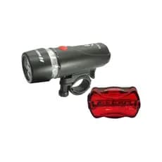 Kit farol lanterna pisca bicicleta bike 5 leds High One