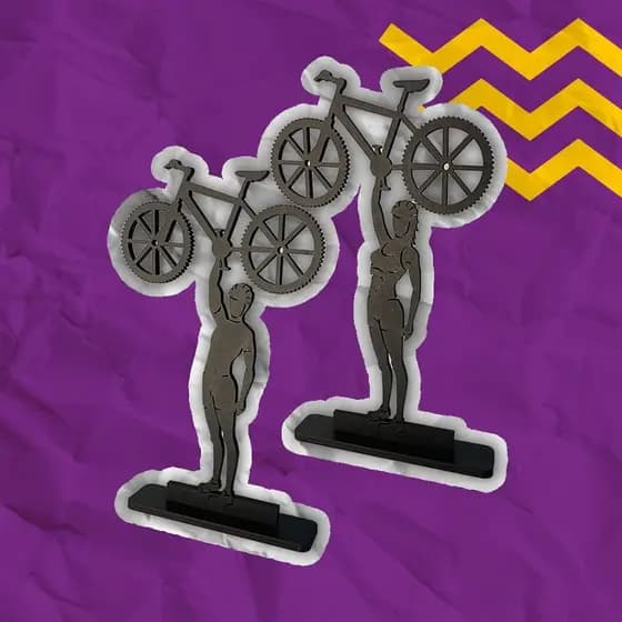 Troféu Ciclista Mountain Bike Presente Criativo Ciclismo Pedal Bicicleta