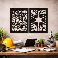 Kit Placa Quadros Decorativos Engenharia Agronômica Profissão