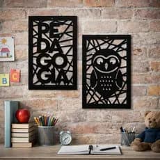 Kit Placa Quadros Decorativos Pedagogia Professora Professor