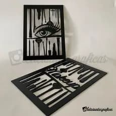 Kit Placa Quadros Decorativos Makeup Maquiadora Profissão
