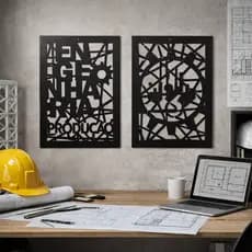 Kit Placa Quadros Decorativos Engenharia de Produção