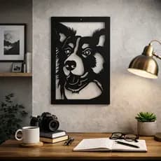 Placa Quadro Border Collie Cachorro Decoração Pet