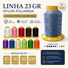 Linha Nylon 60 Costura Bolsas Artesanato Depilação Tubo 23 Gr Promoção