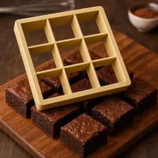 Cortador De Brownie E Bolos 9 Cavidades Com 5x5 cm Corte Facil