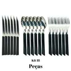 Kit Talheres Inox 18 Peças Resistentes Cozinha Casa Restaurante