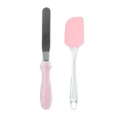 Kit 1 Espatula Confeiteiro e 1 Espatula Pão Duro Cores Sortidas