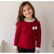 blusa de frio infantil menina delicada e chique em tricot
