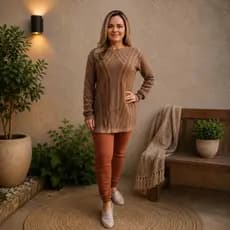 Blusa feminina de tricô vest leguing g a gg suéter de inverno grosso lã mousse
