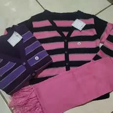 Blusa Infantil De Frio Tricô Menina Kit 2 Peças +brinde