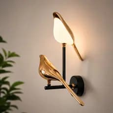 Arandela Pássaro Luminária de Parede Led Bivolt 3000k Decorativa Gold