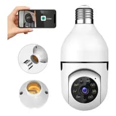 Câmera de Segurança Lâmpada Inteligente Wifi Bivolt Rotativa Aplicativo Smart Icsee