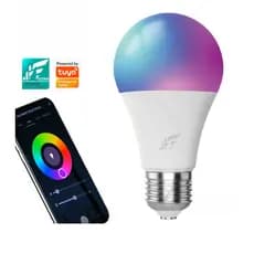 Lâmpada Inteligente Branca e Colorida 9w Bluetooth Rgb Led Jwcom