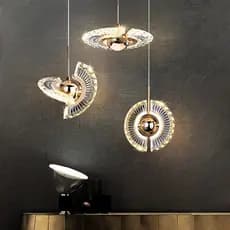 Luminária Lustre Pendente Mesa de Jantar Led Articulável Cabeceira Gold Bivolt 3 Cores