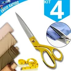 Kit 4 Tesouras de Costura 9,5 Alfaiate Profissional
