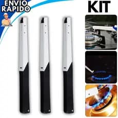 Kit com 1,2 ou 3 Acendedores de Fogão Portátil 22cm Faísca Multi Disparos para Cozinha e Restaurante