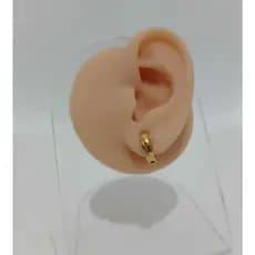 Brinco De Pressão Masculino/Feminino Argola Dourada Aço Inoxidável