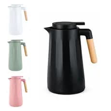 Garrafa Térmica Café Chás 1 Litro Design Moderno Cabo Madeira