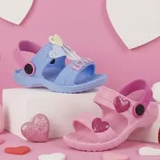 Kit 2 Sandália Infantil Feminina Macia e Confortável Papete Antiderrapante Varias Cores
