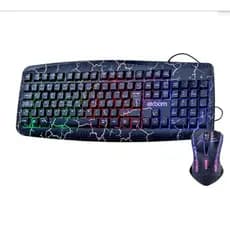 Kit Gamer Teclado Com Mouse LED RGB ABNT2 Padrão Brasileiro BK-G600 EXBOM