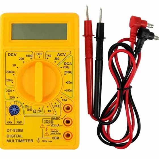 Multímetro Digital DT-830 com bateria e ponta de teste (SEM BIPE)