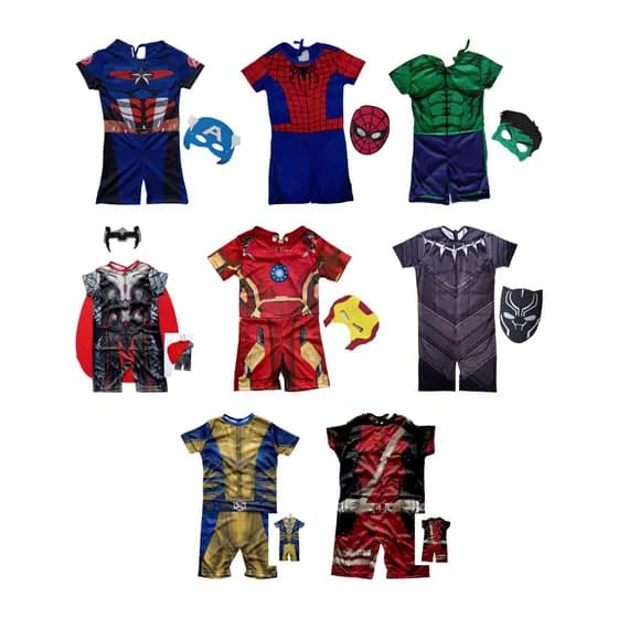 Roupa Infantil Fantasia Festa Aniversário Super Heroi