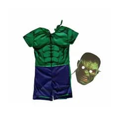 Roupa Infantil Fantasia do Hulk + Mascara Realista